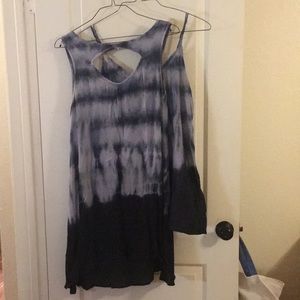 Gently worn pair long and short tie die coverup